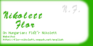 nikolett flor business card